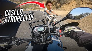 😱!!CASI ATROPELLO un CILISTA con una BENELLI TRK 502!!