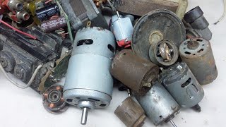 Old DC Motors & Electronic Gadgets ||  DC Motors, Switch, Small Car, Light, Gear, Small dc motor