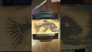 Burning a Picture into Wood | Fishing Bone