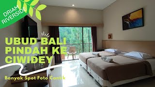 Instagramable SERASA DI BALI | View Sungai dari Balkon Kamar | Driam Riverside Ciwidey Bandung