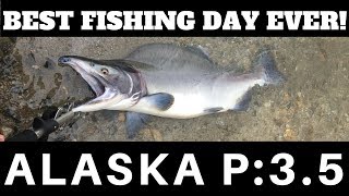 BEST FISHING DAY EVER! Pond Salmon Fishing in Alaska! P:3.5