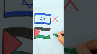 Wrong ❌ Israel 🇮🇱 VS Wrong ❌ Palestine🇵🇸 VS Right Palestine🇵🇸 flag drawing#palestine#trending#shorts