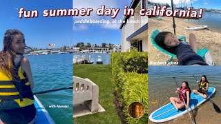 FUN BEACH SUMMER DAY in my life vlog! paddleboarding, days at the beach, fun w friends: summer 2024