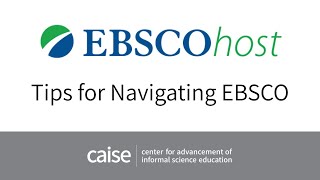 Accessing Peer-Reviewed Research via EBSCO on InformalScience.org