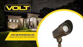 What's In The Box? | VOLT® 120V 6W Brass LED Spotlight with Knuckle (Bronze)