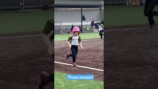 Fastest Tball player.  Having some fun!