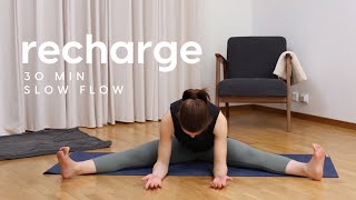 Yoga Flow Recharge | gesamten Körper dehnen und zur Ruhe kommen | 30 Min