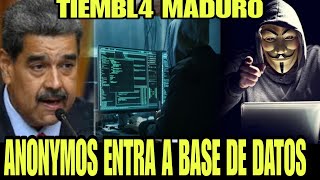 ACABA DE PASAR ANONYMOS LOGRA ENTRAR ALAS BASES DE DATO Y LE VOTA LA PAGINA A NICOLAS MADURO