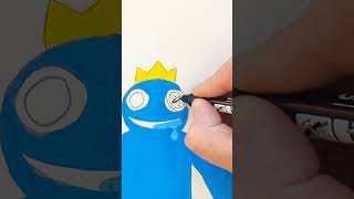 Drawing Blue Rainbow Friends - Roblox - Posca - Robot