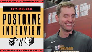 Dan Bisaccio Postgame Interview | Miami HEAT vs. Memphis Grizzlies | July 22, 2024