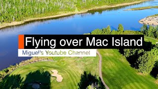 Flying over Mac Island (Bonus Beaver Shot!)