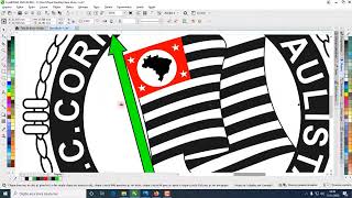 Desenhando escudo Corinthians coreldraw