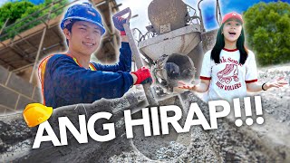 CONSTRUCTION Worker For A Day! | Ranz and Niana