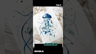 Jellyfish Tremendous Water Color Art #shortvideo  #youtubeshorts #Art #paintingdrawing