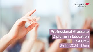 Professional Graduate Diploma in Education Livestream