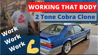 BODY WORK - The Fox Body Mustang 2 Tone Cobra Clone Build Continues