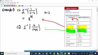 Example 4(i)(ii)(iii) of Inverse Laplace transform