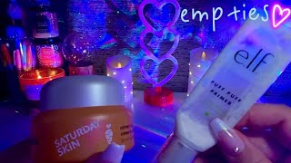 ASMR Empties Products I've used up 👍❤️‍🔥👎 Whispers, Tapping & Scratching✨