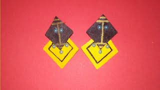 How To Make Stylish Earrings At Home #shorts#jayashreecraftydiy