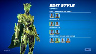 Arcane Burn Shuri Black Panther Skin - Gameplay ( New in Ch5 S4 Battle Pass ) FORTNITE ❌ MARVEL