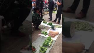 Street selling vegetables, Hunan province, 🇨🇳 China 🇨🇳