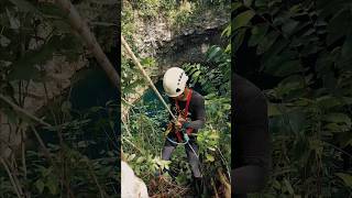 down the well #climbing #cavediving #rockclimbing  #climb #down #adventure #rappeling #climbinglife