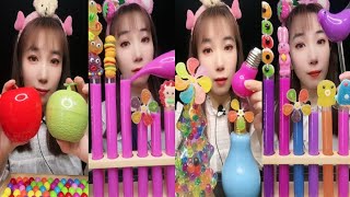 ASMR SATISFYING Yummy sweet candy 🍬 eating Challenge 😋😳#tiktok#mukbang#asmr#ssoyoung#youtube#food