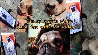 Behind the scenes of zuzu🥰watching her own video🎥/Zuzu is so naughty😉.