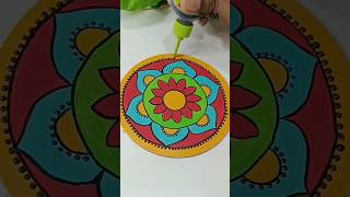 Easy Mandala Art 🎨🎨 #painting #viral #ytshorts #trending