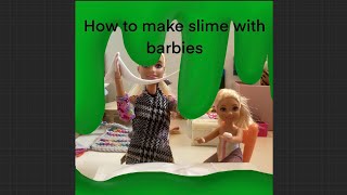 Slime for barbies! Full tutorial! Slime - glue - shaving foam - barbies - how to make slime!