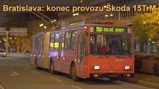 Konec pravidelného provozu trolejbusů 15TrM v Bratislavě, 12.2022 a 4.11.2023 | 8K HDR