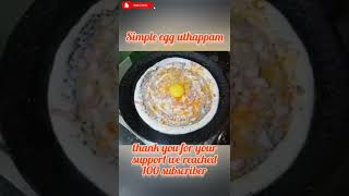 simple egg uthappam recipe|easy and tasty dinner recipe#shorts