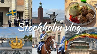 Stockholm vlog🇸🇪 瑞典斯德哥爾摩 | 北方威尼斯 船島橋皇冠🌉👑 地鐵站藝術🚊 衛兵交接儀式💂 瑞典肉丸🧆| August 2023