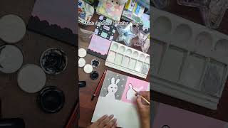 Cute Aesthetic Painting Day 2 #ytshorts #shorts #youtubeshorts #viral #day #art #painting #music