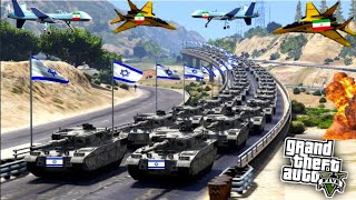 Irani Fighter Jets and Tanks Attack on Israeli Military Airport & Bases of Tel-Aviv - GTA 5