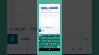 Concatenar texto en Google Sheets en el celular. #shorts ✨👇