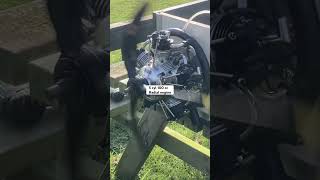 100 cc, 5 cyl radial gas engine, motor test.