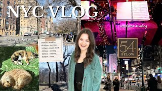 A Busy & Chaotic NYC Vlog | performing at 54 below, warmer days, working a hybrid 9-5