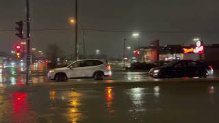 [4K] Montréal 2023 Rainy Night 17 March Walking Tour|4K 60fps|#walkthrough #montreal #nightime #rain