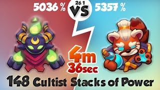 CULTIST 148 Stacks just DESTROYED everything | PVP Rush Royale