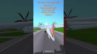 Sunset Airways 361 Crash animation (turboprop flight simulator)