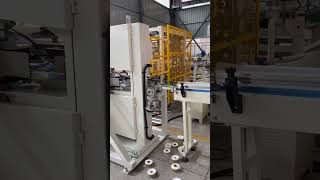 Toilet paper kitchen towel roll wrapping cutting machine line#shorts #machine #packing #wrapping