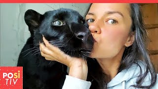 Sie adoptierte einen Panther, der von seiner Mutter verstoßen worden war