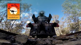 GoPro upwards view of Australian Steam train