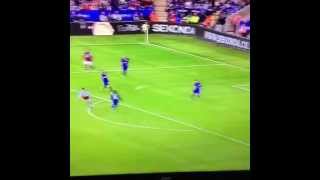 Charles Gil Amazing goal Leicester 0-2 Aston Villa