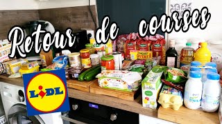 RETOUR  DE COURSES LIDL (avec prix)