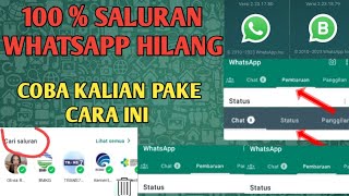 Terganggu Dengan Fitur Baru Whatsapp Coba kalian pake yang Versi ini || saluran whatsapp pun hilang