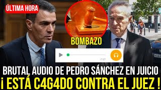 🔴BRUTAL AUDIO DE PEDRO SÁNCHEZ SALE A LA LUZ ANTE EL JUEZ PEINADO TEMBLÁNDOLE LA VOZ🔥