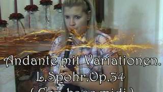 (L.Spohr) Andante mit Variationen Op.34 for Clarinet