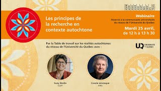 Webinaire | Les principes de la recherche en contexte autochtone